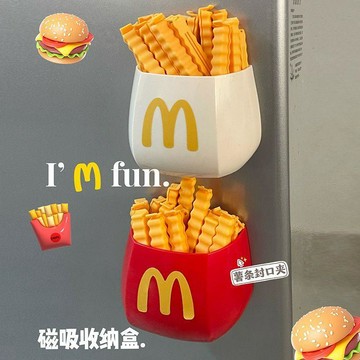 防潮防漏🎁封口夹 零食密封夾 食物保鮮夾 防潮封袋夾 食物夾 金箍棒 薯片造型夾 附磁鐵 保持新鮮 麥門薯條封口夾冰箱