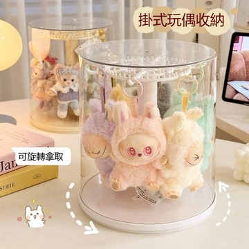〖 𝑽𝒊𝒗𝒂 𝑯𝒐𝒎𝒆 〗labubu展示盒 旋轉置物架 公仔收納 泡泡瑪特 公仔盒 場景展示盒 防塵 收納盒 展示盒