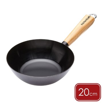 《KitchenCraft》木柄不沾炒鍋-20cm-- 炒菜鍋