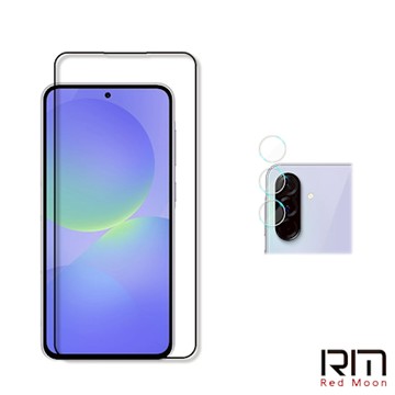 RedMoon 三星 A17 / A56 / A26 / A36 5G 手機保護貼2件組 9H玻璃保貼+厚版鏡頭貼