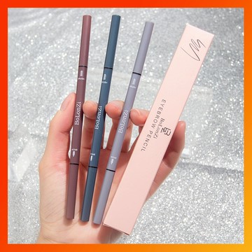 台灣現貨24H寄出🔥極細雙頭眉筆 旋轉眉筆 細眉筆 防水眉筆 雙頭眉筆 送眉卡 莫蘭迪色系 眉筆三合一 棕色眉筆 黑色眉