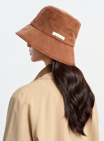 仿麂皮經典漁夫帽