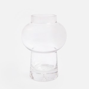 查莉造型透明玻璃花器21cm 圓柱形
