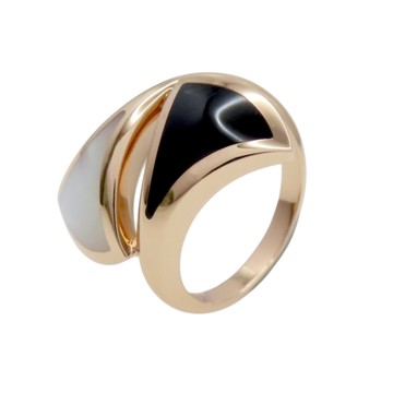 Bulgari 寶格麗 18K玫瑰金 母貝 縞瑪瑙 Divas Dream 戒指 【二手名牌BRAND OFF】