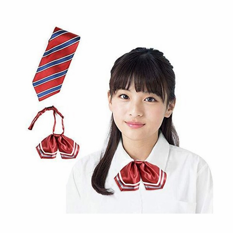 Petitpal スクールリボン 制服ネクタイ 2点セット 女子 高校生 制服リボン 学生服 卒業式 入学式 発表会 ストライ 通販 Lineポイント最大0 5 Get Lineショッピング