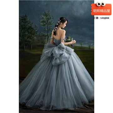 【旅拍寫真必備】婚紗禮服 情侶寫真服 攝影服裝 外景婚紗 旅拍婚紗 抹胸禮服 性感修身 2025新款 影樓主題定製 多場景適用