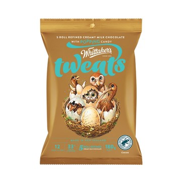 紐西蘭Whittaker s-跳跳糖牛奶巧克力-磚形分享包(180g)