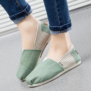 春夏新款帆布鞋女韓版潮鞋平底懶人鞋孕婦帆布鞋休閑鞋老北京布鞋