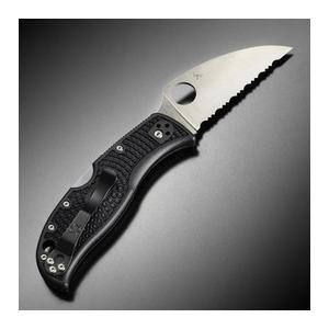 Spyderco 折りたたみナイフ ROCKJUMPER 波刃 スパイダルコ ロックジャンパー フォールディングナイフ 折り畳みナイフ 折り畳み式ナイフ 折りたたみ式ナイフ フォルダー C254SBK