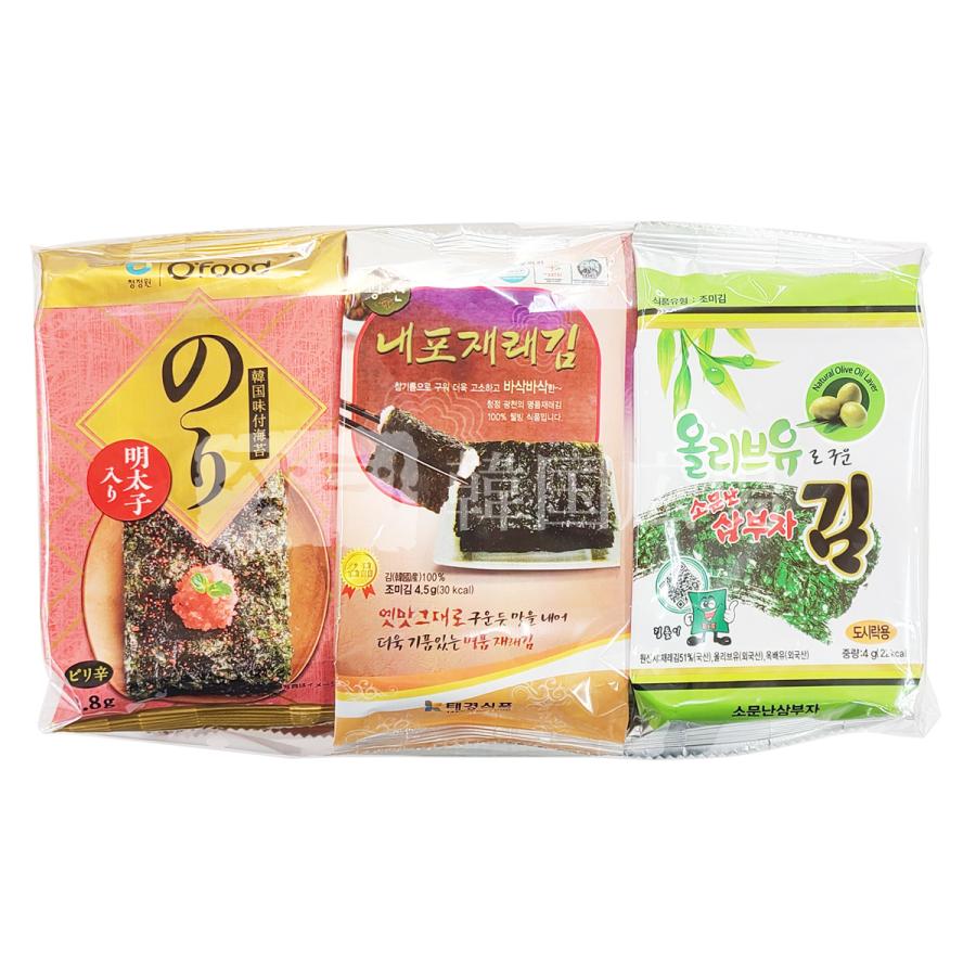 韓国海苔 6種各1袋 (6袋)    韓国海苔 韓国食品 自家製