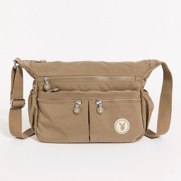 PLAYBOY - 大斜背包  Daily Life系列 - 卡其色