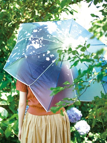 Wpc. Unique Hydrangea 3-Fold Umbrella [Transparent] (PT-HY001-002)