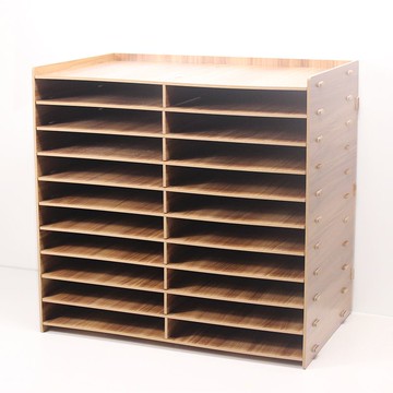 公司貨附發票 A4文件架 多層文件架 木質辦公用品資料架20格桌面收納架框欄A4學生資料盒a4 最低價 快速出貨