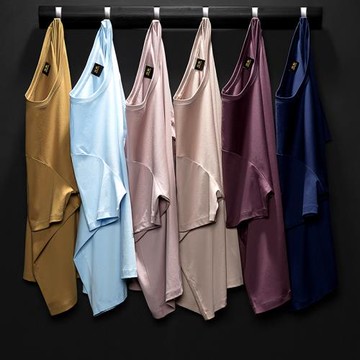 絲光棉長袖短袖t恤男士圓領純棉半袖寬松冰絲大碼衣服夏季潮流