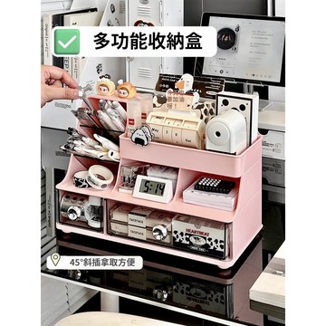 免運+隔日到貨【發票保固】化妝品收納盒 彩妝收納 化妝品桌面收納 桌面置物架 口紅收納盒 保養品收納 收纳箱 化妝品收納