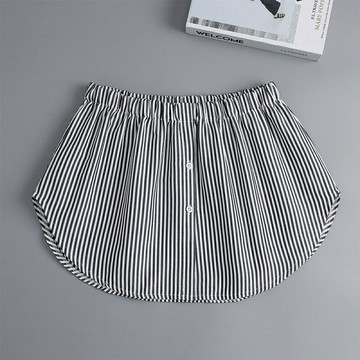 現貨+預購 假下擺屁簾打底裙一片式遮臀 裙簾-條紋襯衫式打底假兩件女裝配件74kq42【獨家進口】【米蘭精品】