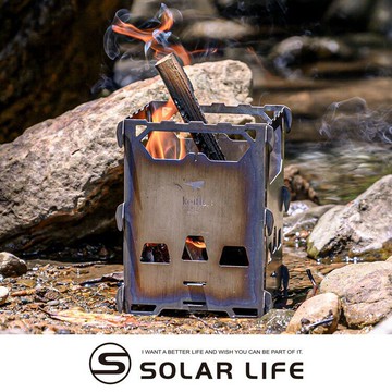 Keith 鎧斯鈦合金柴火爐 16cm / Ti2201.純鈦柴火爐 鈦合金焚火台 卡片式柴爐