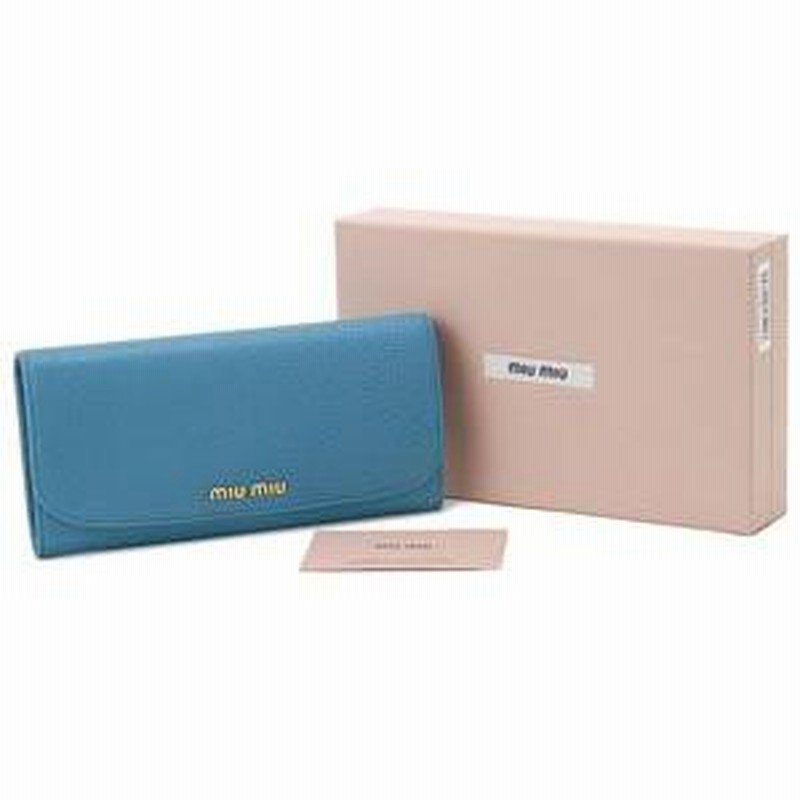 ミュウミュウ MIUMIU 長財布 5M1109-034-F0136 マドラス ターコイズブルー ブランド | LINEブランドカタログ