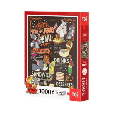 TOi圖益 湯姆與傑利拼圖 下午茶時刻 拼圖1000片 正版授權 經典收藏 桌遊玩具動漫禮物推薦