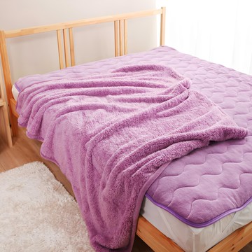 Cotton Field 棉花田傢飾 羊羔絨超細纖維超柔暖隨意毯  130 x 170cm  薰衣草
