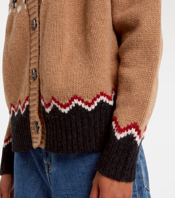 Alanui Sweet jacquard virgin wool cardigan