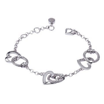 CHARRIOL 夏利豪 Silver Bracelet with Rh platiing 100 ways to love 鋼索手鍊 1212購物節 送禮推薦