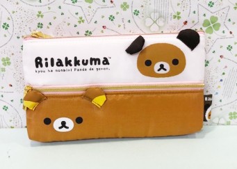 【震撼精品百貨】Rilakkuma San-X 拉拉熊懶懶熊~拉拉熊雙層收納包-雙色#64464