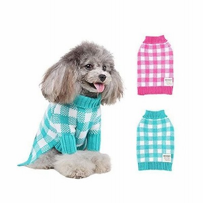 Slnks犬服 秋冬 ペット服 セーター 犬猫用 小型犬 中型犬 ニット チェック柄 ドックウェア 防寒 暖かい 抜け毛防 通販 Lineポイント最大get Lineショッピング