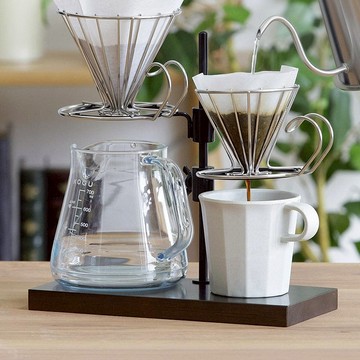 日製高度可調節咖啡手沖架(雙杯款) 單一規格