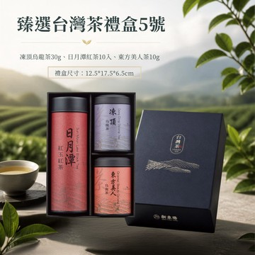 新東陽 臻選台灣茶禮盒5號 3罐/盒(凍頂烏龍茶30g、日月潭紅茶10入、東方美人茶10g)