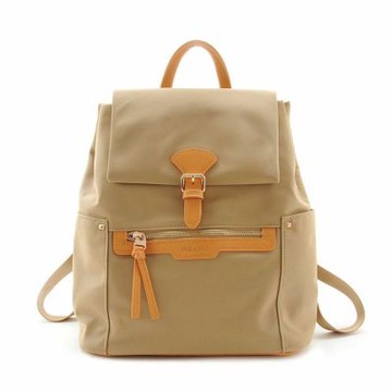 FIRANO-防水輕量尼龍翻蓋背包(卡其褐)