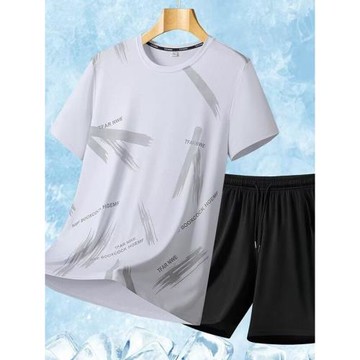 25運動套裝女元氣百搭戶外棒球服兩件套夏季透氣通勤短袖短褲男女