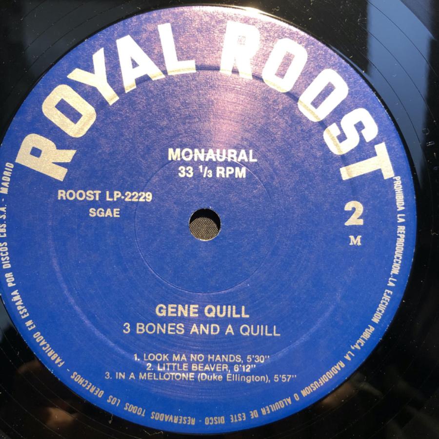 Gene Quill   Bones And A Quill  LP ROYAL ROOST RECORDS ・FRESH SOUND RECORDS