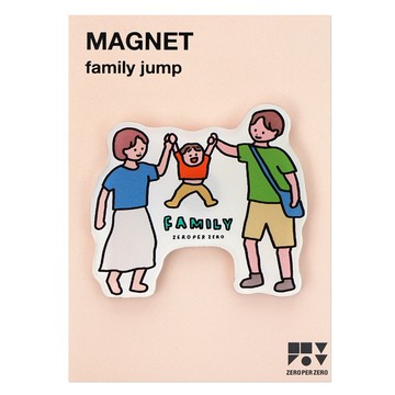 ZERO PER ZERO 冰箱磁鐵  45 x 50 x 5mm  家庭跳躍 白色