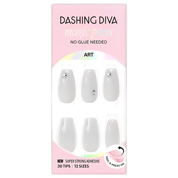 DASHING DIVA 台灣公司貨 經典美甲片 M薄型  珍珠灰  1盒  1組