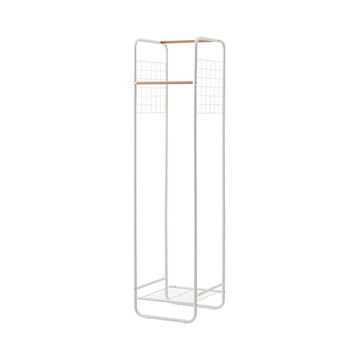 ROOMNHOME 阿爾塔網格吊掛衣架 韓國設計 5種多元收納 網格增量儲物 附掛勾5入  白色  M(40x40x160cm)