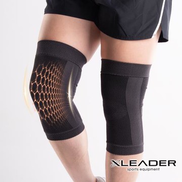 Leader X 台灣製 防護升級鋅石墨烯護膝 加大加寬限定版 登山 運動 健身 一雙入 (兩色任選)
