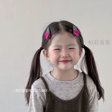 🍭秋冬新品🍭可愛小女孩愛心髮夾頭飾兒童髮飾女童碎髮劉海小夾子公主髮卡韓版