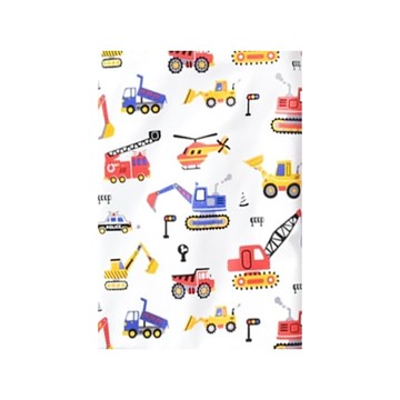 竹纖維三層嬰兒防水隔尿墊 70 x 50cm 可愛卡通圖案 柔軟舒適 方便攜帶  工程車 白色  1個