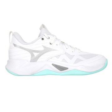 MIZUNO WAVE MOMENTUM PRO 女排球鞋-訓練 排球 V1GC254045 白銀薄荷綠