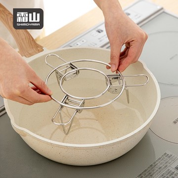 日本霜山 304不鏽鋼可伸縮式蒸架/隔熱架