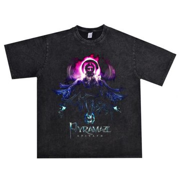 數碼直噴金屬搖滾Pyramaze樂隊印花T恤短袖寬松重磅純棉男女同款