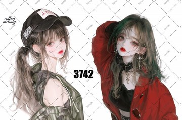 original sticker no.3742 人物貼紙 原創貼紙 原創人物貼紙 裝飾貼紙 cotton melody