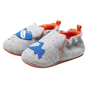 bebehome 兒童歐美手工防滑學步鞋 - 灰鯊魚  13cm