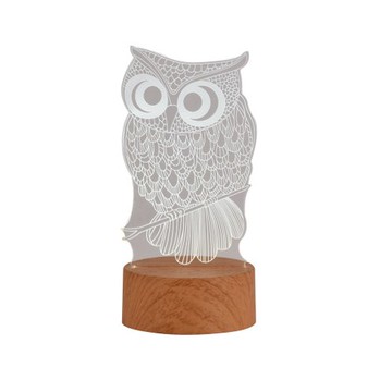 LED 3D貓頭鷹小夜燈