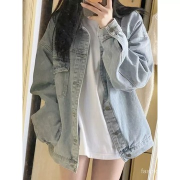 💛限時下殺💛做舊春秋牛仔外套女百搭ins風牛仔衣服爆款潮流夾剋女裝上衣超軟