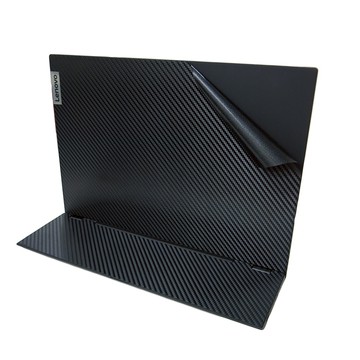 【Ezstick】Lenovo ThinkVision M14t Gen2 液晶顯示器 黑色卡夢紋機身貼 DIY包膜