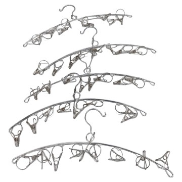 不鏽鋼曬衣夾 Set 8夾 防風設計 實心身架  銀色  1組