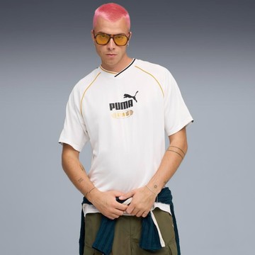 PUMA 短T 流行系列 KING 白 足球風 短袖 T恤 中性 63256302