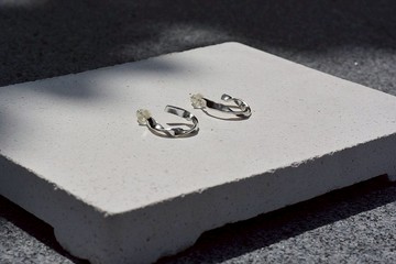 小螺旋純銀耳環(黃銅)